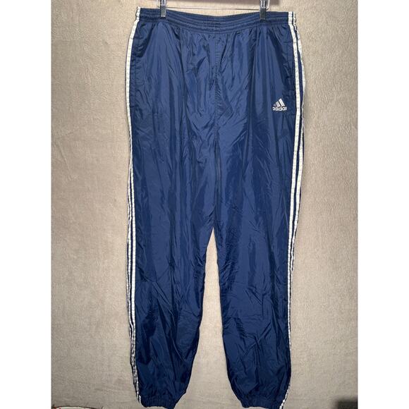 Adidas Windbreaker Track Pants Jogger Blue Mens Size XXL - Picture 1 of 7
